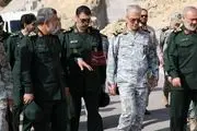 تصویری دیده نشده از بازدید فرماندهان شهید سپاه از مناطق موشکی

