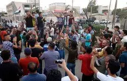 تحصن در بصره عراق در اعتراض به کشته شدن یک معترض