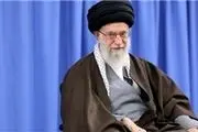 آغاز سخنرانی رهبر معظم انقلاب در حرم مطهر