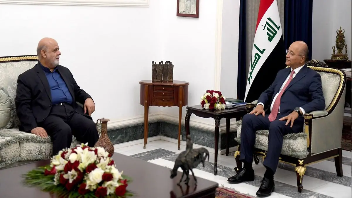 دیدار رئیس جمهور عراق با سفیر ایران در بغداد