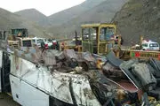  واژگونی اتوبوس مسافربری 23 مجروح برجا گذاشت