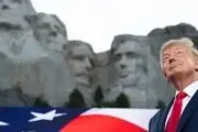 چهره ترامپ در بنای ملی کوه راشمور!