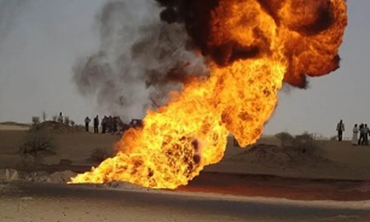 آتش انفجار خط لوله مهار شده است