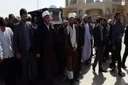 پیکر حجت الاسلام 'عزیزمراد منصوری' امام جمعه سابق شهرستان صحنه تشییع شد