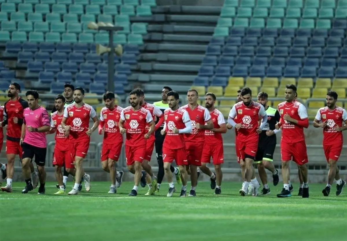 تصاویر عجیبترین تمرین پرسپولیس؛ بدون حتی یک لبخند!