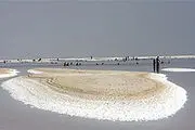 مسافران تابستانی دریاچه ارومیه/ عکس