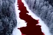 رودخانه عجیب و شگفت انگیز قرمز در روسیه