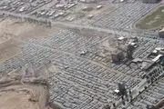 مهران به بزرگترین پارکینگ کشور تبدیل شد + عکس