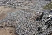 مهران به بزرگترین پارکینگ کشور تبدیل شد + عکس