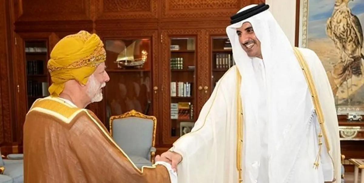 دیدار وزیر خارجه عمان و فرستاده امیر کویت با امیر قطر