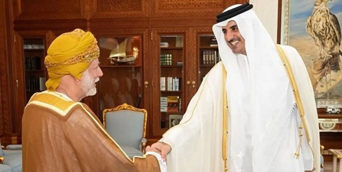 دیدار وزیر خارجه عمان و فرستاده امیر کویت با امیر قطر