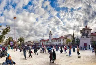 تصویر زیبا از میدان شهرداری رشت