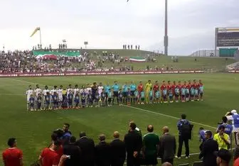 حاشیه نیمه نخست بازی ایران و عراق