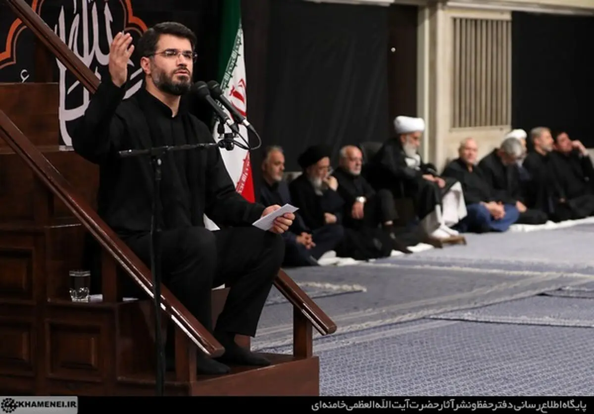 روضه‌خوانی و مداحی میثم مطیعی در بیت رهبری+فیلم