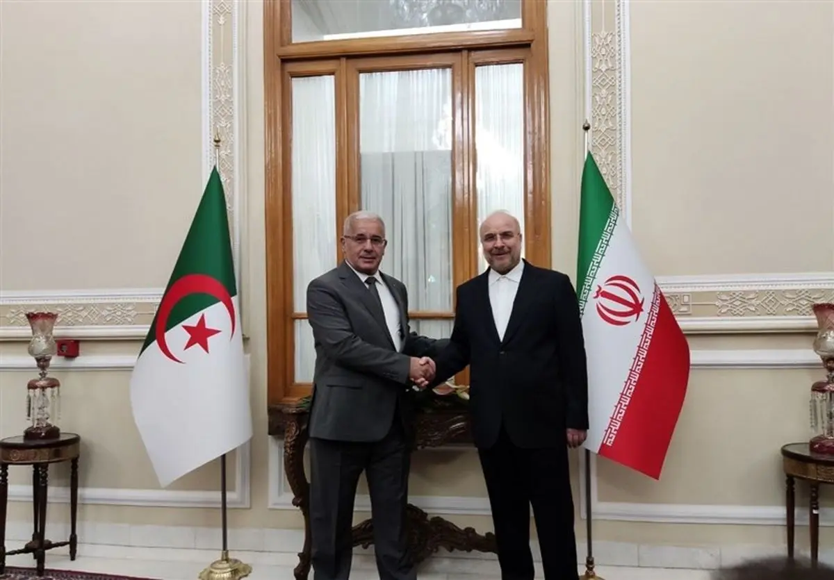 استقبال قالیباف از رئیس مجلس الجزایر
