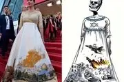 لباس وزیر فرهنگ رژیم صهیونیستی در کن /کاریکاتور