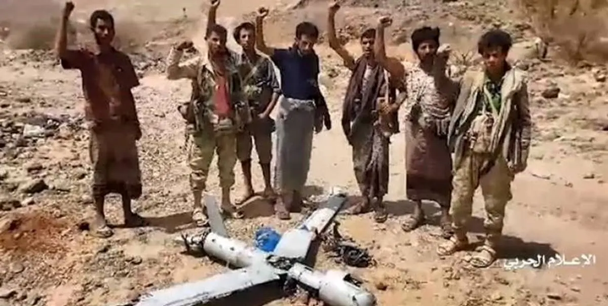 سقوط پهپاد جاسوسی سعودی در یمن
