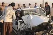 مصدومیت ۶ مسافر به دلیل برخورد مینی‌بوس با ۲ سواری پژو