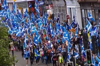 تظاهرات گسترده مردم اسکاتلند در حمایت از استقلال