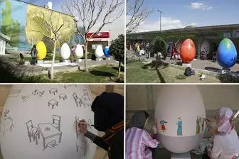 برگزاری جشنواره رنگ آمیزی 20تخم مرغ در میدان صادقیه