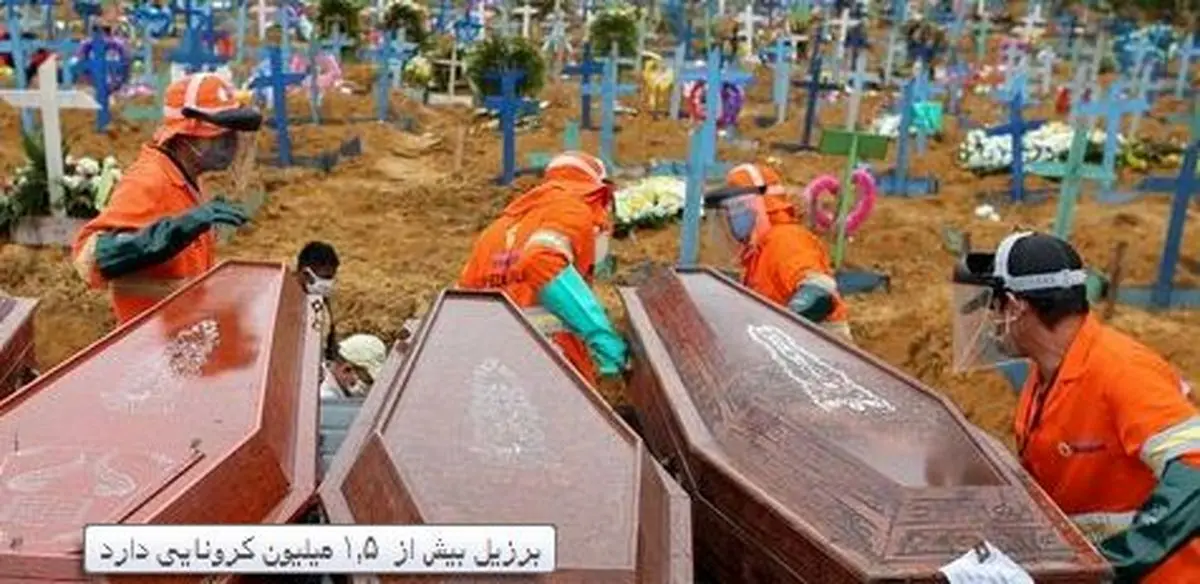 برزیل در جایگاه دوم مبتلایان به کرونا در جهان