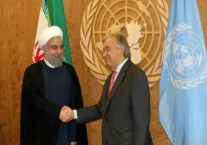 دیدار دبیر کل سازمان ملل و حسن روحانی در نیویورک 