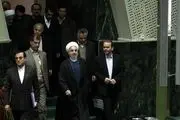 روحانی وارد صحن علنی مجلس شد