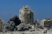 حمله هوایی اسرائیل به بلندترین برج غزه