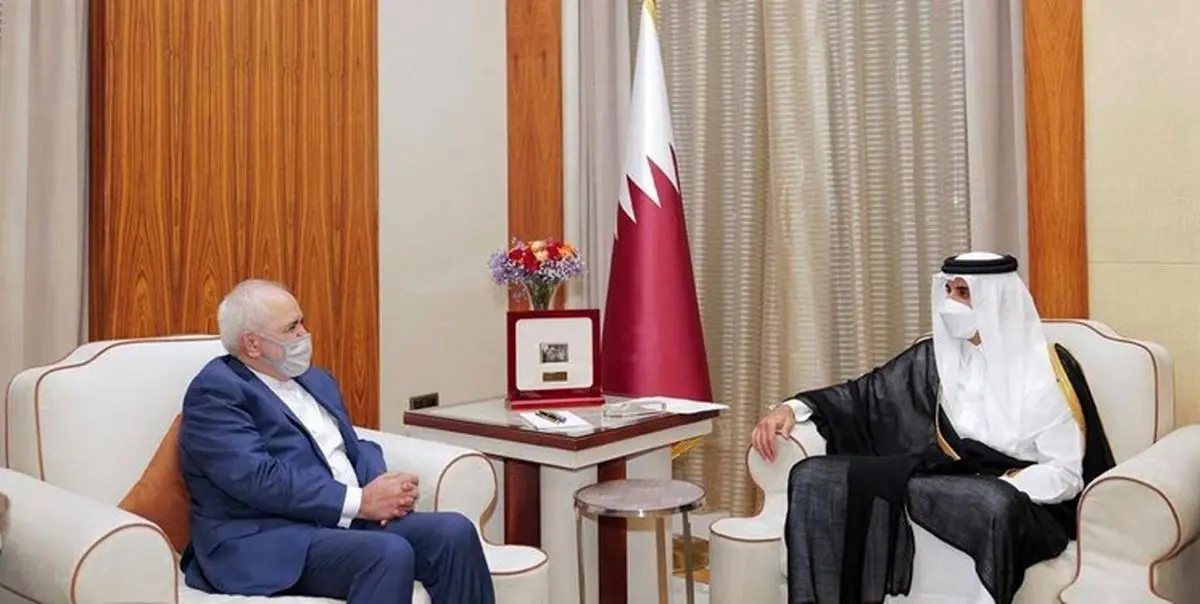 دیدار ظریف با امیر قطر