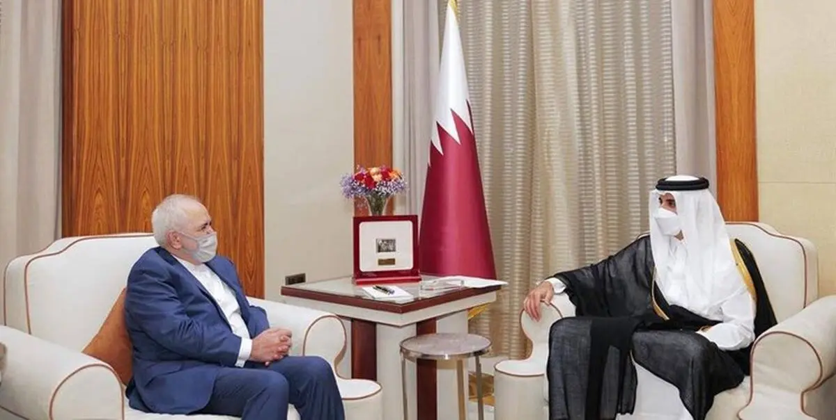 دیدار ظریف با امیر قطر