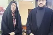 تصویر مجری صداوسیما در کنار فرزند شهید نصرالله