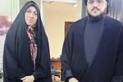 تصویر مجری صداوسیما در کنار فرزند شهید نصرالله