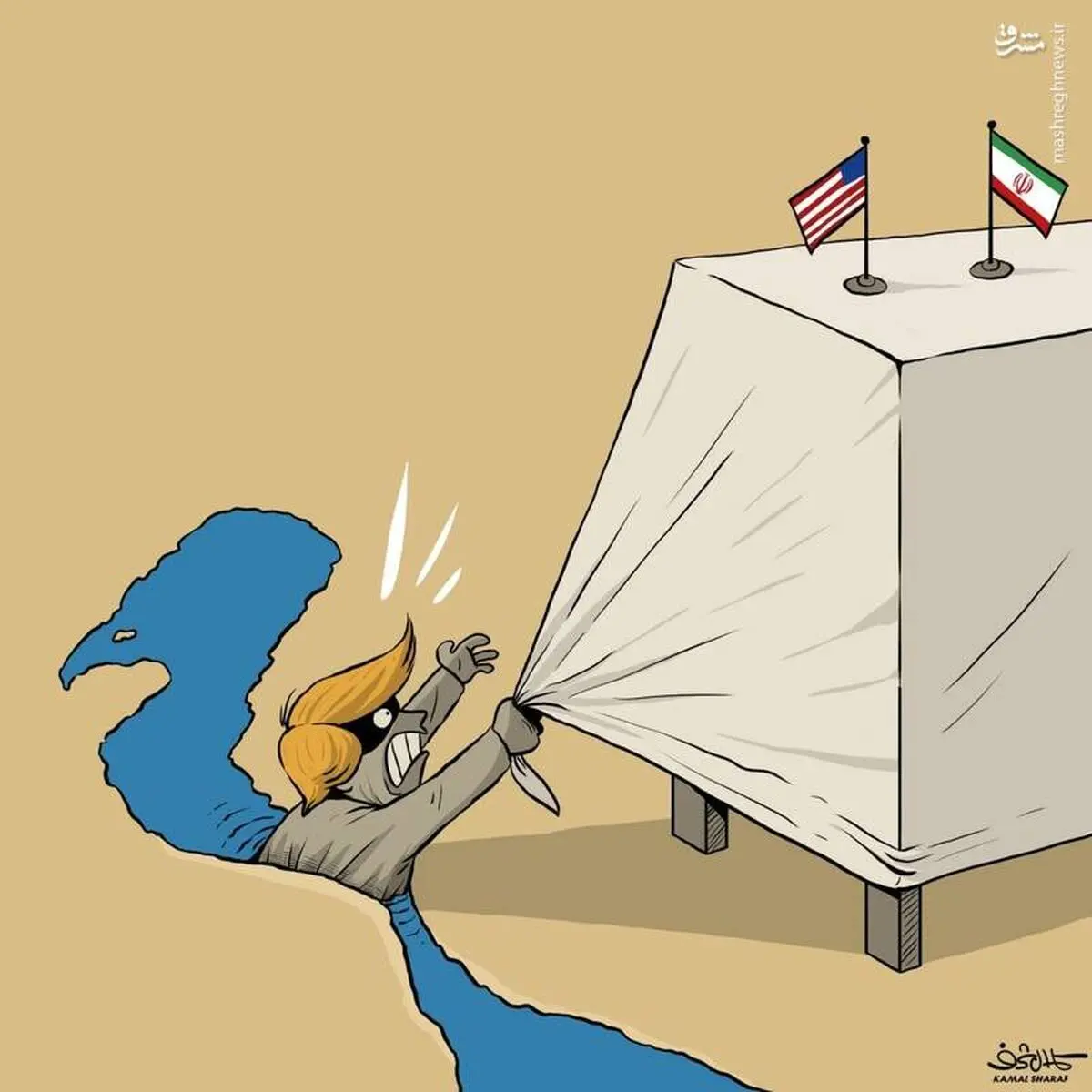 کاریکاتور/ تلاش‌های بی‌پایان ترامپ برای مذاکره با ایران