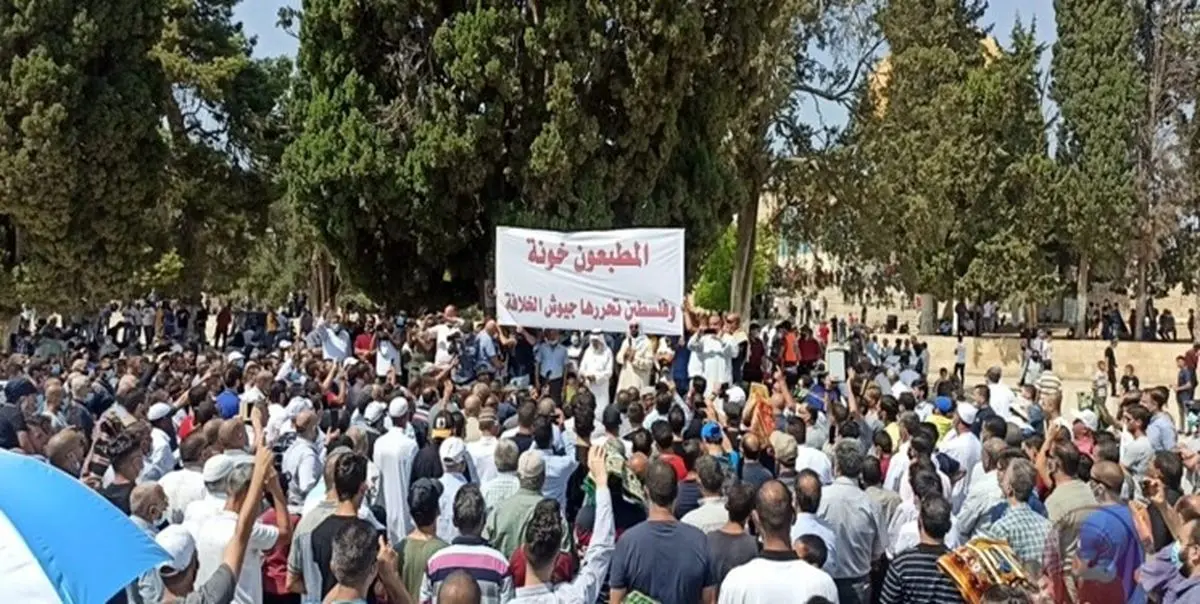 تجمع هزاران فلسطینی در قدس