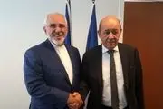 دیدار ظریف با وزیر خارجه فرانسه
