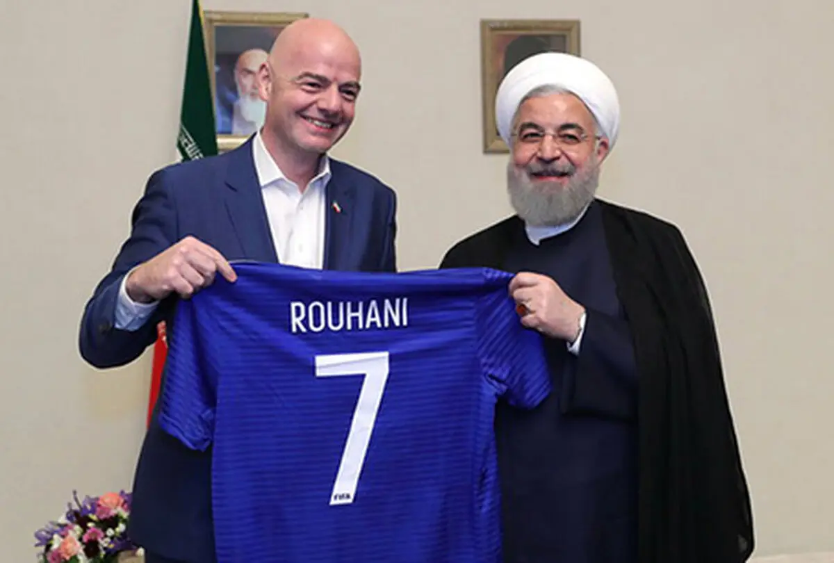 دعوت رسمی رئیس فیفا از حسن روحانی برای حضور در جام جهانی+عکس