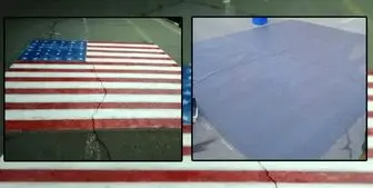 پاک‌کردن تصویر پرچم آمریکا از زیرپای دانشجویان دانشگاه علامه /عکس