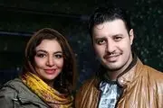 تیپ پر حاشیه همسر جواد عزتی در یک روز برفی
