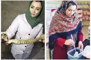 این زن اردبیلی ملکه مارها است +عکس
