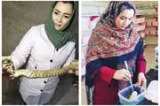 این زن اردبیلی ملکه مارها است +عکس
