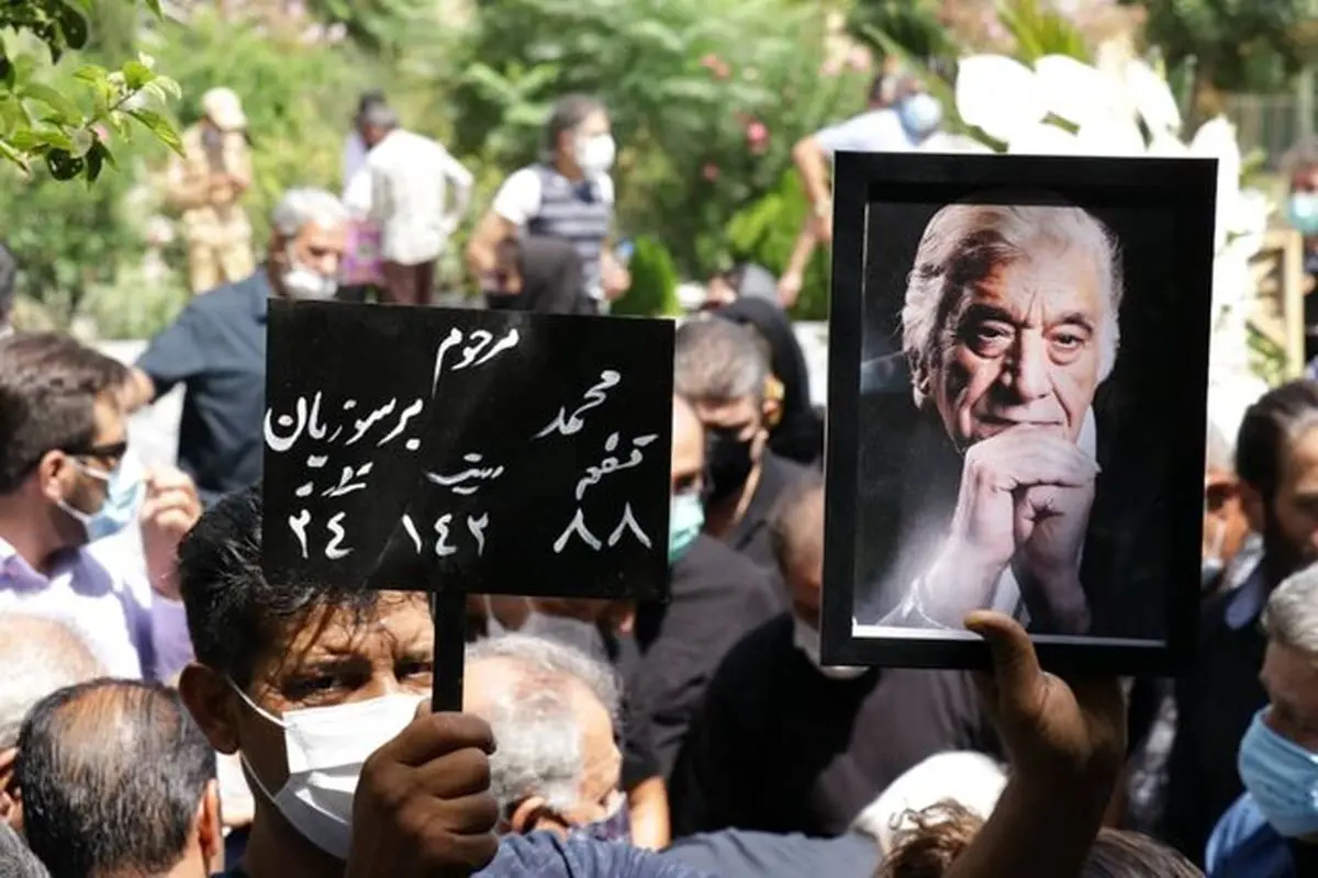 پیکر محمد برسوزیان در قطعه هنرمندان آرام گرفت +تصاویر