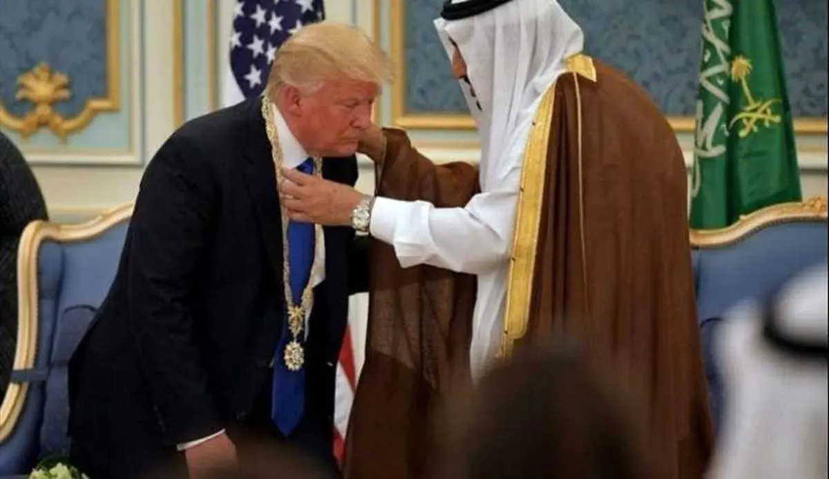کرنش ترامپ در مقابل سلمان+عکس