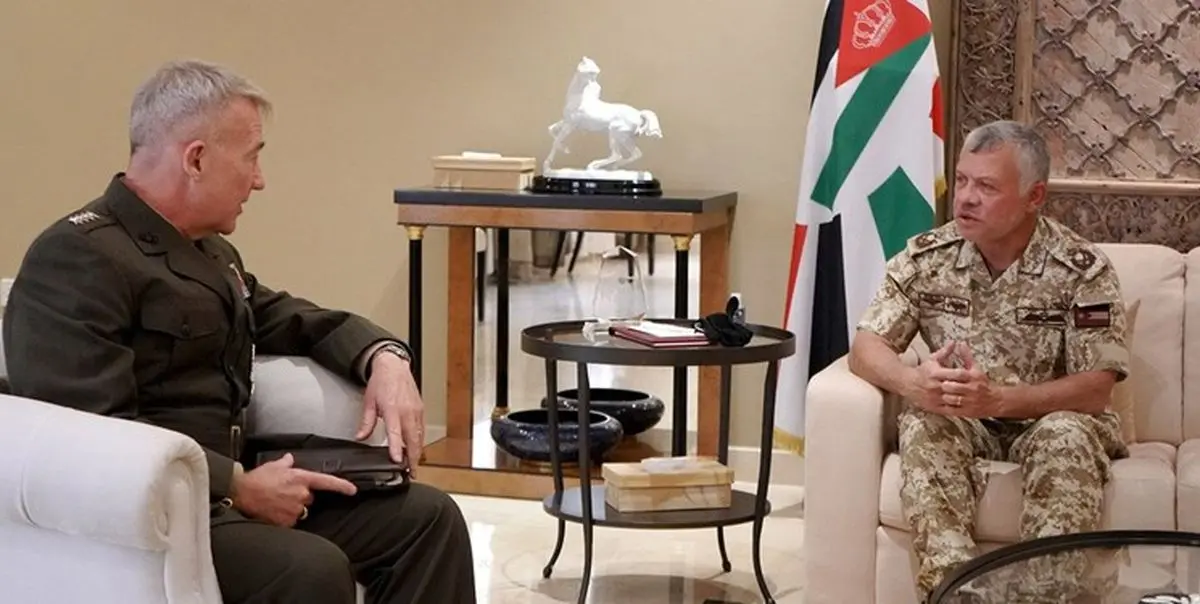 دیدار فرمانده تروریستهای «سنتکام» با شاه اردن