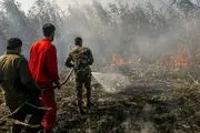 آتش به جان تالاب انزلی افتاد 