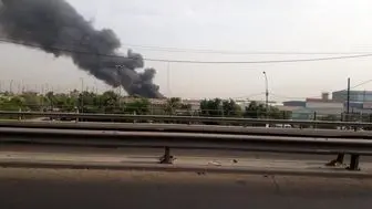 وقوع آتش‌سوزی گسترده در مرکز بغداد
