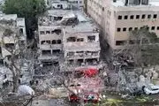 لحظه اصابت موشک در نزدیکی یکی از اشغالگران