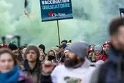 اعتراضات هزاران نفر در بروکسل علیه قوانین محدود کننده کرونا