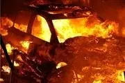 آتش سوزی مرگبار خودرو 207 
