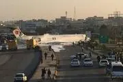 خروج بوئینگ کاسپین از باند فرودگاه ماهشهر و ورود به اتوبان ماهشهر ـ اهواز+ فیلم
