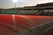  آخرین وضعیت طرح تعویض چمن استادیوم یادگار امام تبریز؛ پیشرفت 75 درصدی